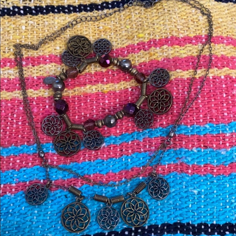 Necklace & bracelet cookie Lee set